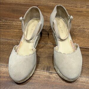 Talbots Women's Beige Espadrille Wedges